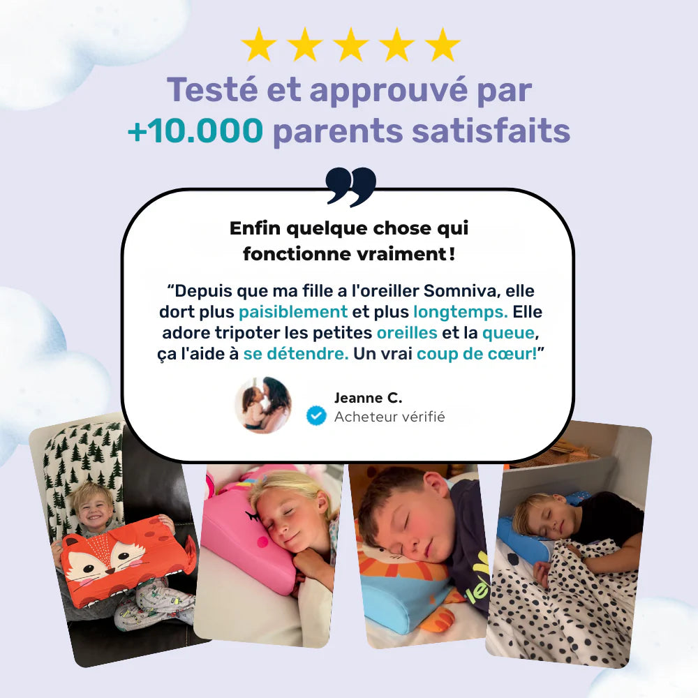 Oreiller apaisant enfant pour un sommeil calme