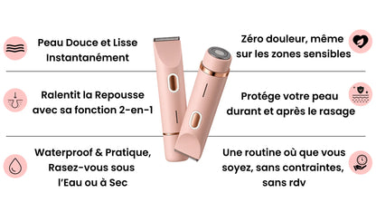 Rasoir Électrique Intime Femme 2-en-1